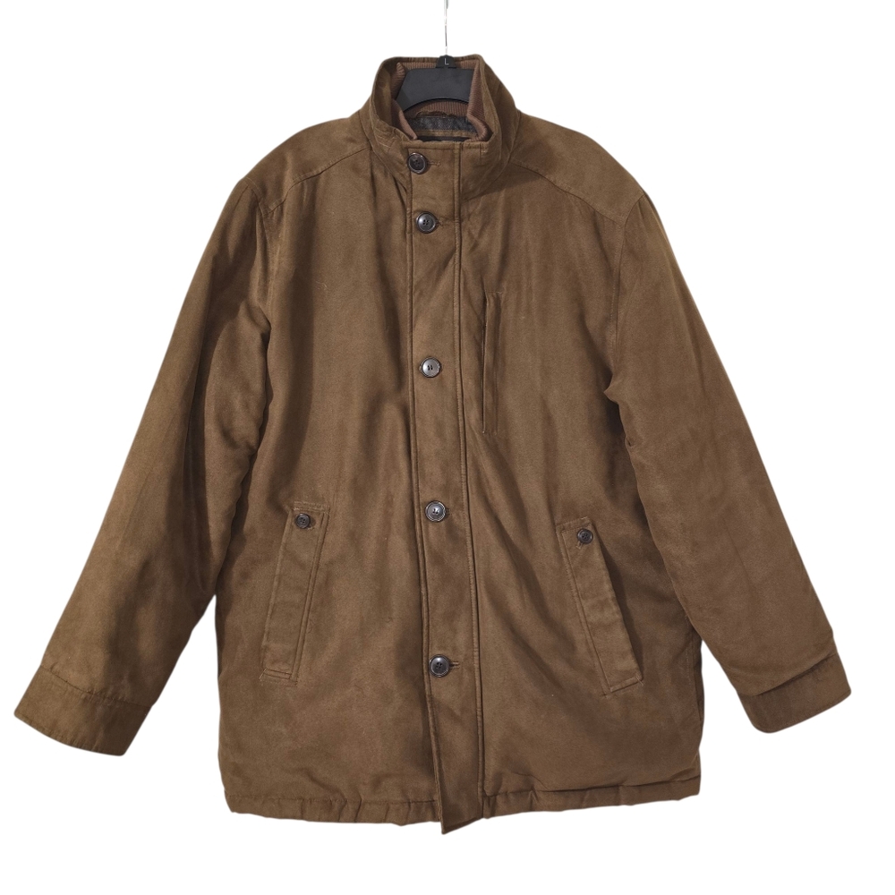 EUC VTG Weatherproof Men's Brown Jacket | Size Large | Faux Suede Winter Jacket